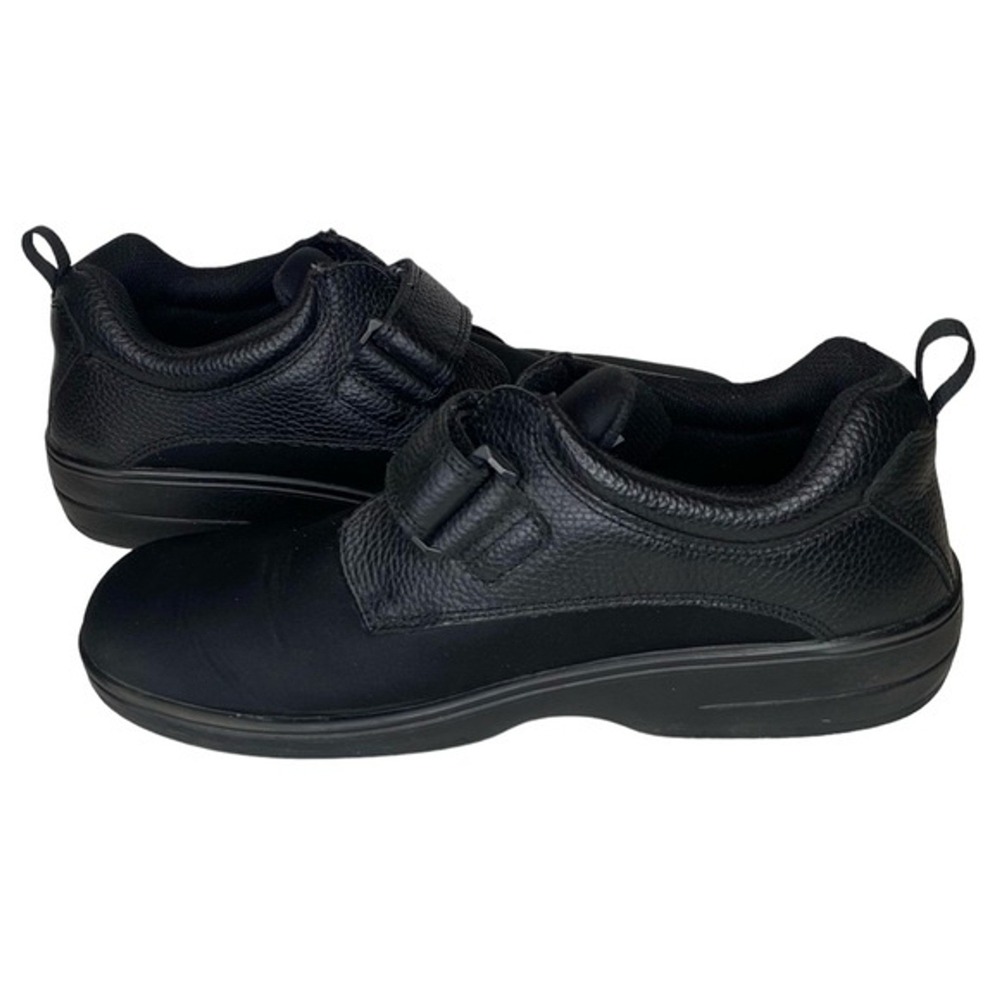 Propet Opal Womens Walking Shoes Black Leather Size 12 M Hook Loop